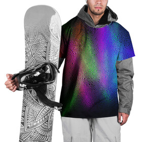 Накидка на куртку 3D с принтом Neon Lights в Тюмени, 100% полиэстер |  | Тематика изображения на принте: drops | lights | neon | water | запотевшее | неоновое | стекло