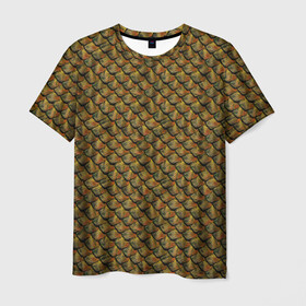 Мужская футболка 3D с принтом Reptile Scales в Тюмени, 100% полиэфир | прямой крой, круглый вырез горловины, длина до линии бедер | reptile | scales | skin | snake | чешуя | ящерица