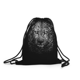 Рюкзак-мешок 3D с принтом Leopard в Тюмени, 100% полиэстер | плотность ткани — 200 г/м2, размер — 35 х 45 см; лямки — толстые шнурки, застежка на шнуровке, без карманов и подкладки | animal | cheetah | leopard | wild | леопард