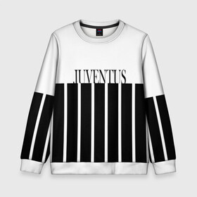 Детский свитшот 3D с принтом Juventus | Tee Black and White (2021/22) в Тюмени, 100% полиэстер | свободная посадка, прямой крой, мягкая тканевая резинка на рукавах и понизу свитшота | 0x000000123 | juve | juventus | ronaldo | криштьяно | роналдо | юве | ювентус