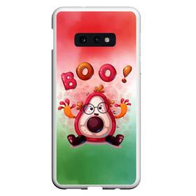 Чехол для Samsung S10E с принтом Booo в Тюмени, Силикон | Область печати: задняя сторона чехла, без боковых панелей | авокадо | арт | графика | мультяшка | фрукты