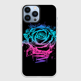 Чехол для iPhone 13 Pro Max с принтом Неоновая Роза | Neon Rose в Тюмени,  |  | flower | flowers | green | nature | neon | pattern | red | rose | roses | spring | summer | весна | зеленый | краски | красная | лето | листва | листья | неон | неоновая | паттерн | природа | роза | розы | узор | фауна | флора | цветок | цветы