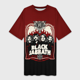 Платье-футболка 3D с принтом Black Sabbath в Тюмени,  |  | bill ward | black sabbath | geezer butler | hard rock | heavy metall | ozzy osbourne | tony iommi | англия | блэк | рок | саббат