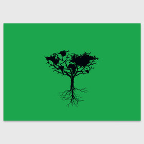 Поздравительная открытка с принтом Древо Мира в Тюмени, 100% бумага | плотность бумаги 280 г/м2, матовая, на обратной стороне линовка и место для марки
 | bivrest | branch | continent | earth | green | island | planet | roots | scandinavia | tree | world | биврест | ветвь | ветка | дерево | древо | зеленый | земля | континент | корни | мир | остров | планета | природа | скандинавия