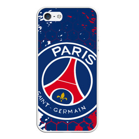 Чехол для iPhone 5/5S матовый с принтом ФК ПСЖ FC PSG PARIS SG в Тюмени, Силикон | Область печати: задняя сторона чехла, без боковых панелей | Тематика изображения на принте: fifa. | football | paris saint germain football club | psg | sport | uefa | английская премьер лига | лига финал | матч | спорт | уефа | финал | фифа | фк парии сен жермен | фк псж | футбол