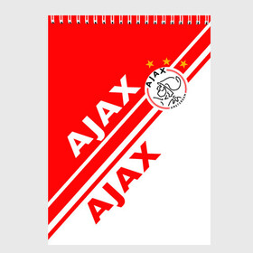 Скетчбук с принтом FC AJAX AMSTERDAM / ФК АЯКС в Тюмени, 100% бумага
 | 48 листов, плотность листов — 100 г/м2, плотность картонной обложки — 250 г/м2. Листы скреплены сверху удобной пружинной спиралью | ajax amsterdam | fifa | football | football club. | sport | uefa | английская премьер лига | аякс амстердам | лига финал | матч | спорт | уефа | финал | фифа | футбол | футбольный клуб