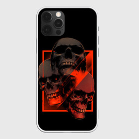 Чехол для iPhone 12 Pro с принтом Skulls | Черепа в Тюмени, силикон | область печати: задняя сторона чехла, без боковых панелей | bones | dark | darkness | dead | death | head | human | red | skull | skulls | голова | кости | красный | мертвец | мертвый | темнота | темный | тьма | человек | череп | черепа