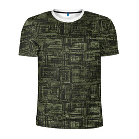 Мужская футболка 3D спортивная с принтом Арт Формат в Тюмени, 100% полиэстер с улучшенными характеристиками | приталенный силуэт, круглая горловина, широкие плечи, сужается к линии бедра | абстракция | арт | молодежная | стиль | схема | узор
