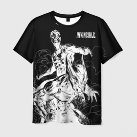 Мужская футболка 3D с принтом Неуязвимый (Invincible) в Тюмени, 100% полиэфир | прямой крой, круглый вырез горловины, длина до линии бедер | damien darkblood | invincible | дэмиен даркблад | мультсериал | непобедимый | неуязвимый
