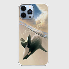 Чехол для iPhone 13 Pro Max с принтом косатка в Тюмени,  |  | ocean | orca | sea | sea animal | whale | дельфин | касатка | кит | море | океан | рисунок кита