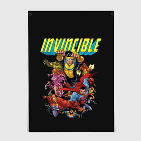 Постер с принтом Неуязвимый | Invincible в Тюмени, 100% бумага
 | бумага, плотность 150 мг. Матовая, но за счет высокого коэффициента гладкости имеет небольшой блеск и дает на свету блики, но в отличии от глянцевой бумаги не покрыта лаком | allen | atom | debbie | eve | girl | grayson | immortal | invincible | man | mark | monster | nolan | omni | атом | атомная | вильтрум | вильтрумит | воительница | грейсон | дебби | ева | костюм | марк | монстр | мэн | неуязвимый |