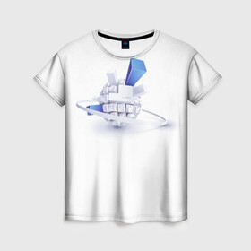 Женская футболка 3D с принтом Интернет-эпоха в Тюмени, 100% полиэфир ( синтетическое хлопкоподобное полотно) | прямой крой, круглый вырез горловины, длина до линии бедер | быстрая связь | глобальная деревня | клавиатура | сокращение расстояний | технологии