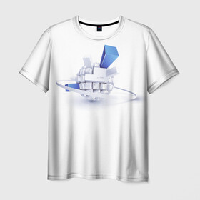 Мужская футболка 3D с принтом Интернет-эпоха в Тюмени, 100% полиэфир | прямой крой, круглый вырез горловины, длина до линии бедер | быстрая связь | глобальная деревня | клавиатура | сокращение расстояний | технологии