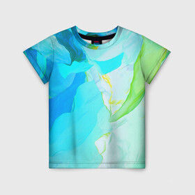 Детская футболка 3D с принтом Что то необычНое в Тюмени, 100% гипоаллергенный полиэфир | прямой крой, круглый вырез горловины, длина до линии бедер, чуть спущенное плечо, ткань немного тянется | зеленый | лето | необычное | синий