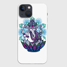 Чехол для iPhone 13 mini с принтом Будда слон в Тюмени,  |  | будда | будды | буды | медитация | мир | радужные | руки | слон | слон будды | слоны | спокойствие | топор | туристам | хипи | хобот | хоппи | цветы
