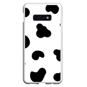 Чехол для Samsung S10E с принтом Cow print в Тюмени, Силикон | Область печати: задняя сторона чехла, без боковых панелей | cow | summertime | корова | лето | минимализм