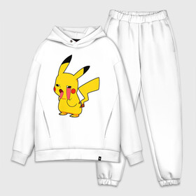 Мужской костюм хлопок OVERSIZE с принтом Уставший Пикачу в Тюмени,  |  | anime | picachu | pikachu | аниме | милый | пика | пикачу | покебол | покемон