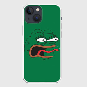 Чехол для iPhone 13 mini с принтом Pepe skin в Тюмени,  |  | Тематика изображения на принте: kekw | mem | pepe | smile | smiles | twitch | мемы | пепе | рофлан | смайл | смайлы | твитч