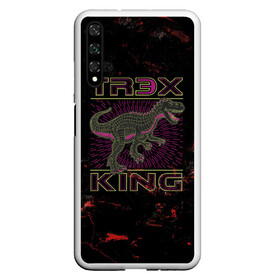 Чехол для Honor 20 с принтом T-rex KING в Тюмени, Силикон | Область печати: задняя сторона чехла, без боковых панелей | dino | rex | roar | t rex | дино | динозавр | динозавры