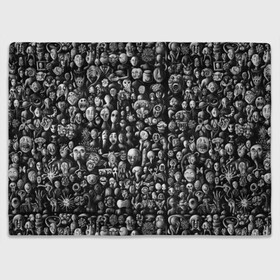 Плед 3D с принтом Мрачные портреты в Тюмени, 100% полиэстер | закругленные углы, все края обработаны. Ткань не мнется и не растягивается | Тематика изображения на принте: halloween | лица | мрачное | портреты | страшное | сюрреализм | ужасы