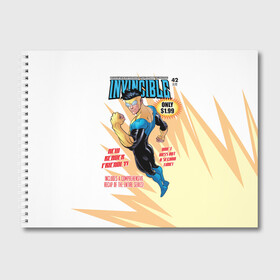 Альбом для рисования с принтом НЕУЯЗВИМЫЙ INVINCIBLE в Тюмени, 100% бумага
 | матовая бумага, плотность 200 мг. | comics | damien darkblood | invincible | дэмиен даркблад | комикс | комиксы | мультсериал | непобедимый | неуязвимый