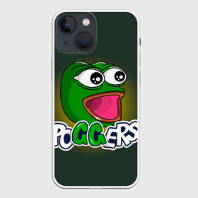 Чехол для iPhone 13 mini с принтом Poggers в Тюмени,  |  | Тематика изображения на принте: kekw | mem | pepe | pog | pogchamp | poggers | smile | smiles | twitch | мемы | пепе | рофлан | смайл | смайлы | твитч