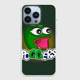 Чехол для iPhone 13 Pro с принтом Poggers в Тюмени,  |  | Тематика изображения на принте: kekw | mem | pepe | pog | pogchamp | poggers | smile | smiles | twitch | мемы | пепе | рофлан | смайл | смайлы | твитч