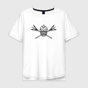 Мужская футболка хлопок Oversize с принтом Пиранья в Тюмени, 100% хлопок | свободный крой, круглый ворот, “спинка” длиннее передней части | fish | piranha | живность | морская | пиранья | рыба | тату | татуировка | черная