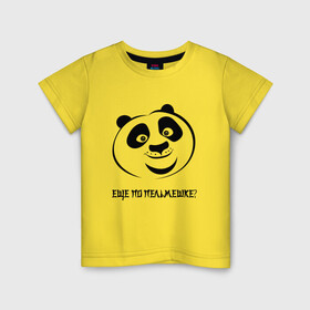 Детская футболка хлопок с принтом ПАНДА ПО в Тюмени, 100% хлопок | круглый вырез горловины, полуприлегающий силуэт, длина до линии бедер | Тематика изображения на принте: кун фу панда | кунг фу панда | мульт персонаж. | панда | панда по
