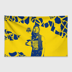 Флаг-баннер с принтом OG Buda в Тюмени, 100% полиэстер | размер 67 х 109 см, плотность ткани — 95 г/м2; по краям флага есть четыре люверса для крепления | og buda | rap | буда | григорий ляхов | музыка | ог буда | певец | русский рэп | рэп | рэпер