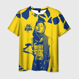 Мужская футболка 3D с принтом OG Buda в Тюмени, 100% полиэфир | прямой крой, круглый вырез горловины, длина до линии бедер | og buda | rap | буда | григорий ляхов | музыка | ог буда | певец | русский рэп | рэп | рэпер