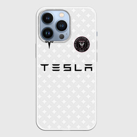 Чехол для iPhone 13 Pro с принтом INTER MIAMI FC TESLA KIT в Тюмени,  |  | championship | fc | football | footer | inter miami | soccer | socker | sport | европейская лига | майами | одежда | спорт | спортивный | униформа | футбол | футбольный клуб | чемпионат