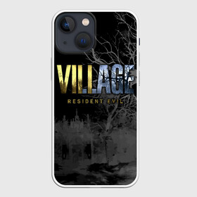 Чехол для iPhone 13 mini с принтом Resident Evil Village в Тюмени,  |  | resident evil | survival horror | village | вилладж | деревня | компьютерная игра | ночь | обитель зла | сухие деревья