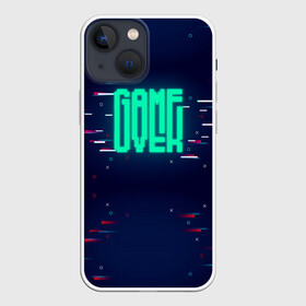 Чехол для iPhone 13 mini с принтом Game Over в Тюмени,  |  | darknet | ddos | game | hack | hacker | hax | neon | over | watch dogs | атака | взлом | код | кто я | неон | программист | хакер | хакинг