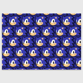 Поздравительная открытка с принтом Sonic pattern в Тюмени, 100% бумага | плотность бумаги 280 г/м2, матовая, на обратной стороне линовка и место для марки
 | sonic | доктор эггман | ёж | ёж шедоу | ехидна наклз | майлз прауэр | соник | тейлз | эми роуз