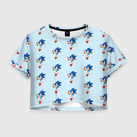 Женская футболка Crop-top 3D с принтом Sonics dance в Тюмени, 100% полиэстер | круглая горловина, длина футболки до линии талии, рукава с отворотами | sonic | доктор эггман | ёж | ёж шедоу | ехидна наклз | майлз прауэр | соник | тейлз | эми роуз