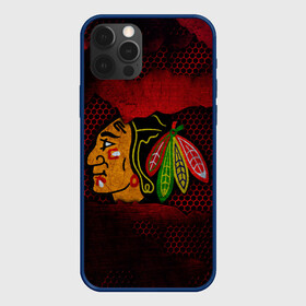 Чехол для iPhone 12 Pro с принтом CHICAGO NHL в Тюмени, силикон | область печати: задняя сторона чехла, без боковых панелей | blackhawks | chicago | iron | logo | nhl | red | sport | usa | блэкхоукс | железо | логотип | нхл | сетка | спорт | сша | хоккей | чикаго