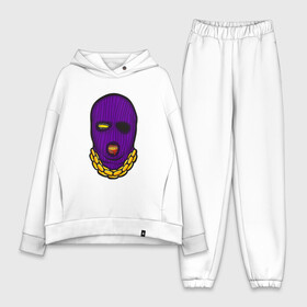 Женский костюм хлопок Oversize с принтом DaBaby Purple Mask в Тюмени,  |  | gangster | golden | mask | music | rappers