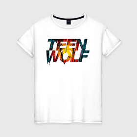 Женская футболка хлопок с принтом Teen Wolf в Тюмени, 100% хлопок | прямой крой, круглый вырез горловины, длина до линии бедер, слегка спущенное плечо | alpha | beta | derek | derek hale | omega | scott | scott mccall | serial | stiles | stiles stilinski | teen wolf | wolf | бета | волк | волки | волчонок | дерек | дерек хейл | оборотень | оборотни | ольфа | омега | сериал | скотт | скотт макколл | стайлз