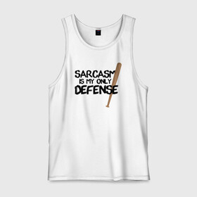 Мужская майка хлопок с принтом Sarcasm is my only defense в Тюмени, 100% хлопок |  | alpha | beta | derek | derek hale | omega | scott | scott mccall | serial | stiles | stiles stilinski | teen wolf | wolf | бета | волк | волки | волчонок | дерек | дерек хейл | оборотень | оборотни | ольфа | омега | сериал | скотт | скотт макколл | стайлз