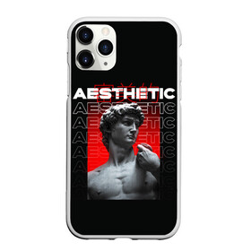 Чехол для iPhone 11 Pro матовый с принтом ЭСТЕТИЧЕСКИЙ / AESTHETIC в Тюмени, Силикон |  | aesthetic | devid statue | градиент | давид | китайские иероглифы | статуя | эстетика. | эстетический