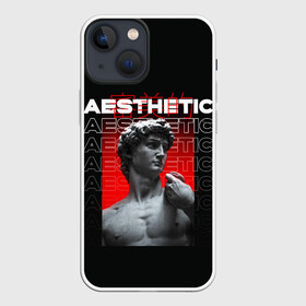 Чехол для iPhone 13 mini с принтом ЭСТЕТИЧЕСКИЙ   AESTHETIC в Тюмени,  |  | aesthetic | devid statue | градиент | давид | китайские иероглифы | статуя | эстетика. | эстетический