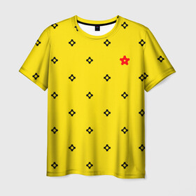 Мужская футболка 3D с принтом Техно горошек в Тюмени, 100% полиэфир | прямой крой, круглый вырез горловины, длина до линии бедер | горошек | желтый | клетка | механизмы | сердце | техника | узор | шестеренки