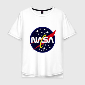Мужская футболка хлопок Oversize с принтом Space NASA в Тюмени, 100% хлопок | свободный крой, круглый ворот, “спинка” длиннее передней части | mars | moon | nasa | астероид | астронавт | астрономия | вселенная | гагарин | галактика | земля | илон | комета | космонавт | космос | луна | марс | маск | наса | небо | нло | планета | полёт | пришелец | ракета