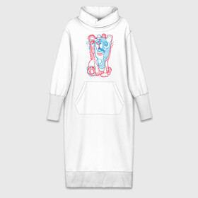 Платье удлиненное хлопок с принтом bipolar bear в Тюмени,  |  | acid | bears | glitch | illusion | pole | иллюзия | кислота | медведи | полюс
