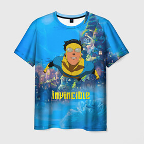 Мужская футболка 3D с принтом Марк Грэйсон Неуязвимый в Тюмени, 100% полиэфир | прямой крой, круглый вырез горловины, длина до линии бедер | damien darkblood | invincible | superman | марк грэйсон | мультсериал | неуязвимый | супергерой