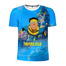 Мужская футболка 3D спортивная с принтом Марк Грэйсон Неуязвимый в Тюмени, 100% полиэстер с улучшенными характеристиками | приталенный силуэт, круглая горловина, широкие плечи, сужается к линии бедра | Тематика изображения на принте: damien darkblood | invincible | superman | марк грэйсон | мультсериал | неуязвимый | супергерой