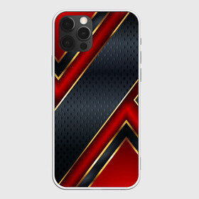 Чехол для iPhone 12 Pro Max с принтом Black & Red 3D в Тюмени, Силикон |  | 3d | 3д | sport | абстракция | линии | паттерн | соты | спортивный стиль | текстуры