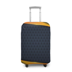 Чехол для чемодана 3D с принтом Sport Dark style в Тюмени, 86% полиэфир, 14% спандекс | двустороннее нанесение принта, прорези для ручек и колес | 3d | 3д | sport | абстракция | линии | паттерн | соты | спортивный стиль | текстуры