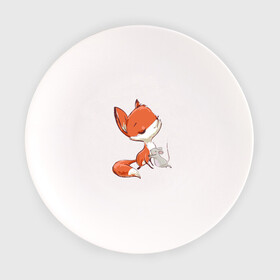 Тарелка с принтом Лисичка и мышка в Тюмени, фарфор | диаметр - 210 мм
диаметр для нанесения принта - 120 мм | fox | foxy | животное | звери | лиса | лисенок | лисичка | милая | рыжая | фокс